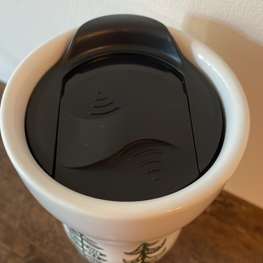 Starbucks Christmas Ceramic Travel Cup 9 oz - Picture 3 of 6
